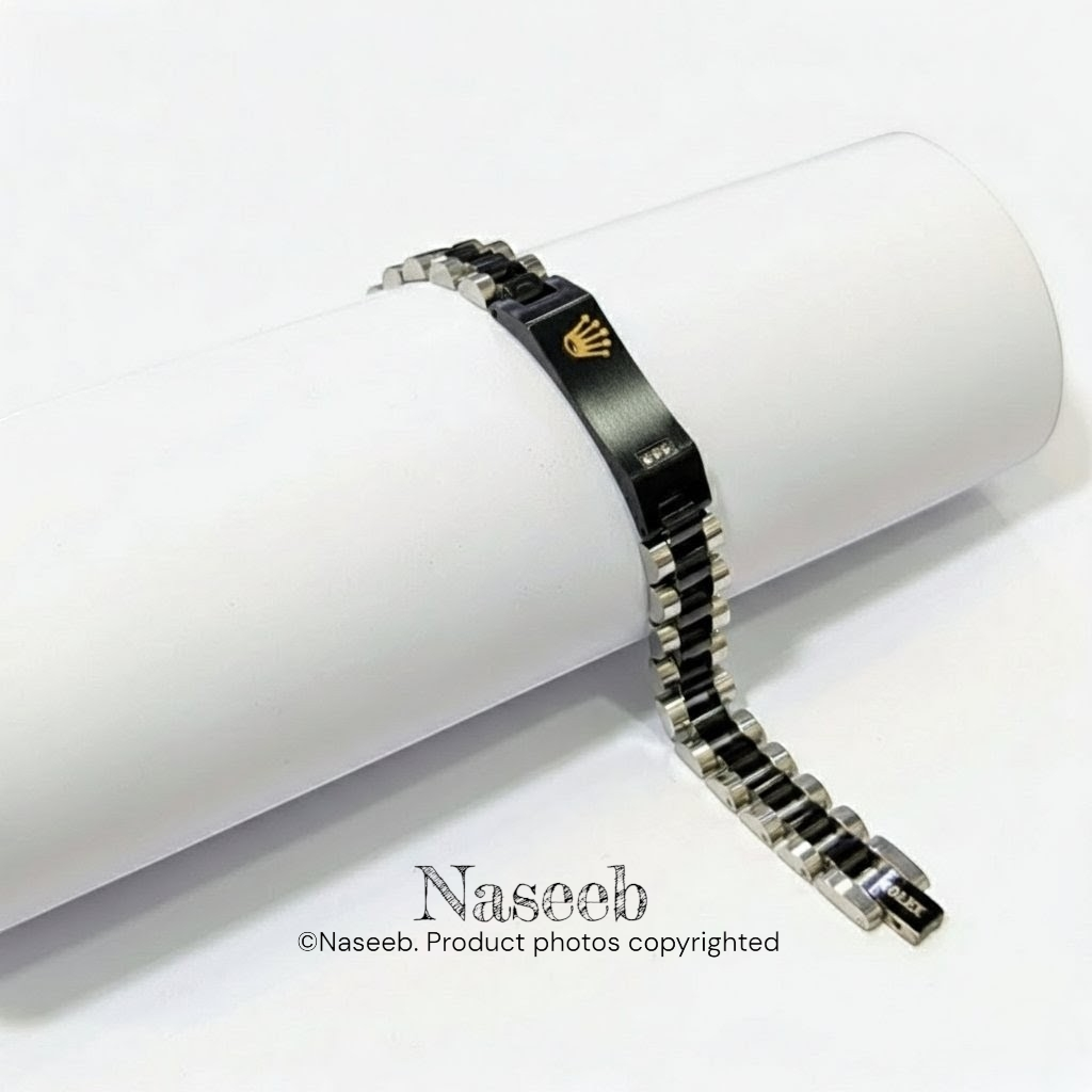 Rolex Crown Chain Bracelet - Black Edition