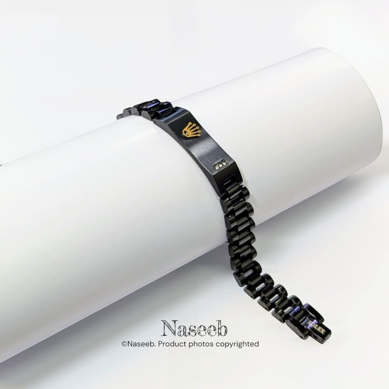 Rolex Crown Chain Bracelet - Black Edition