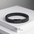 Retro Wheat Chain Bracelet - Black Edition