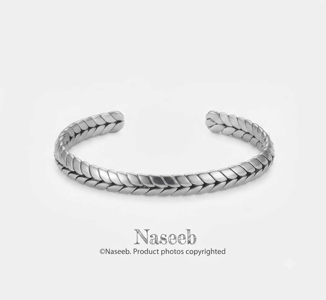 Alpha Leaf Cuff Bracelet