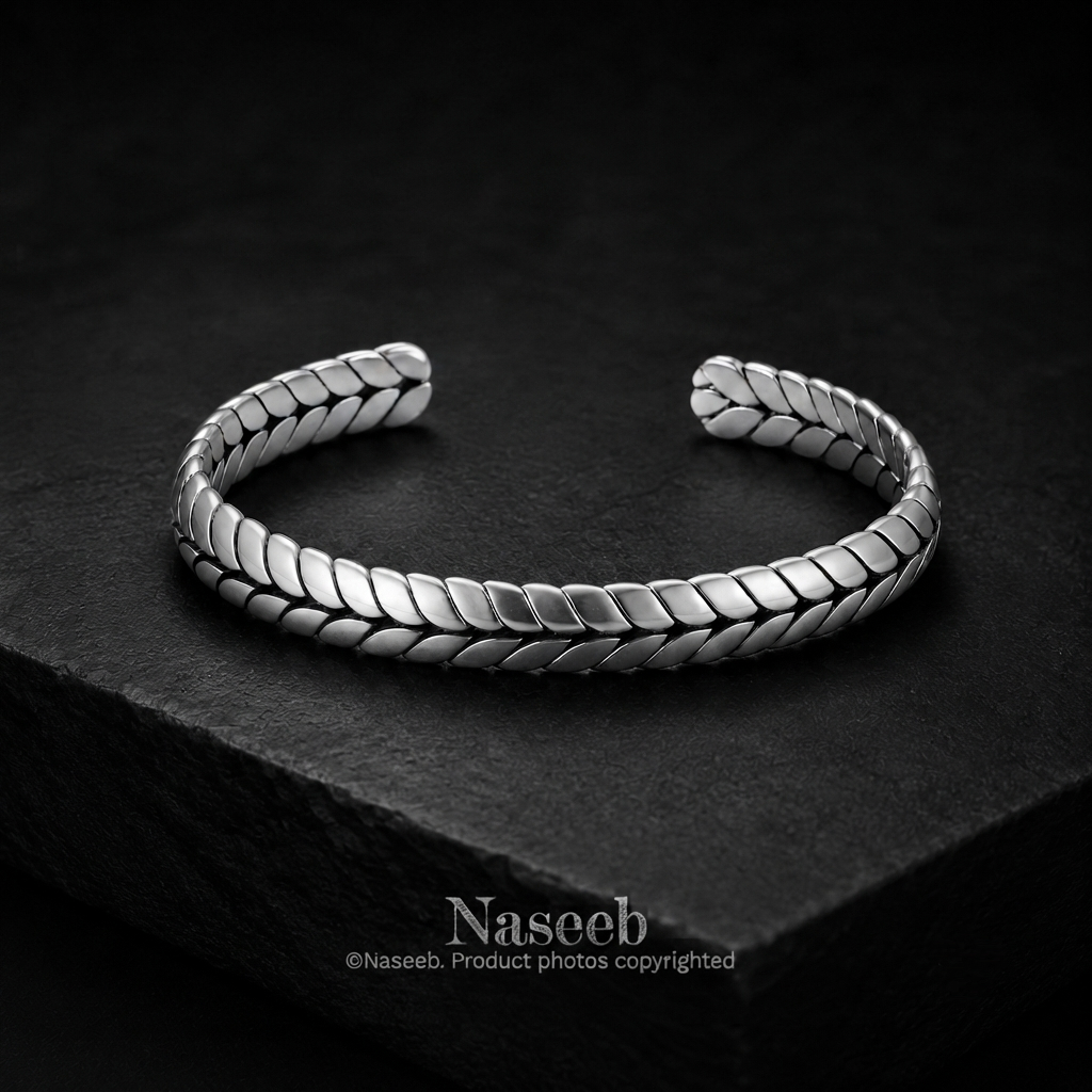Alpha Leaf Cuff Bracelet